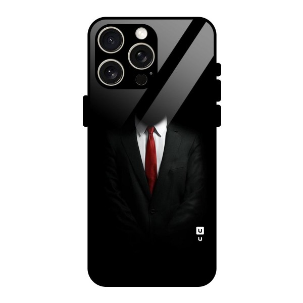Anonymous Suit Glass Back Case for iPhone 15 Pro Max