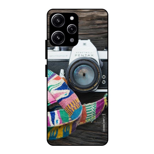 Antique Camera Glass Back Case for Redmi 12 4G