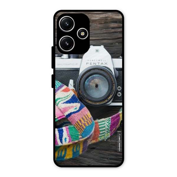 Antique Camera Metal Back Case for Redmi 12 5G