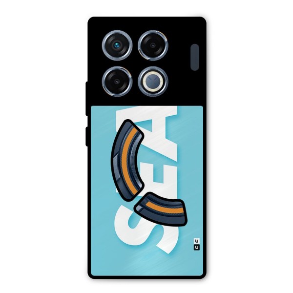 Aqua Sea Metal Back Case for Infinix GT 20 Pro