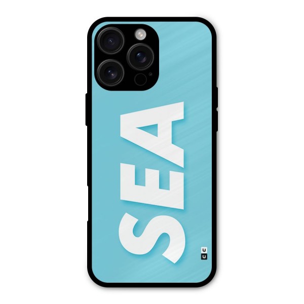 Aqua Sea Metal Back Case for iPhone 16 Pro Max