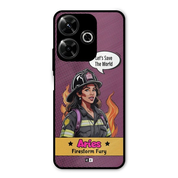 Aries Fury Metal Back Case for Poco M6 Plus