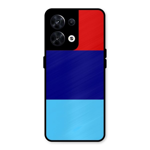 Armed Forces Stripes Metal Back Case for Oppo Reno8 5G