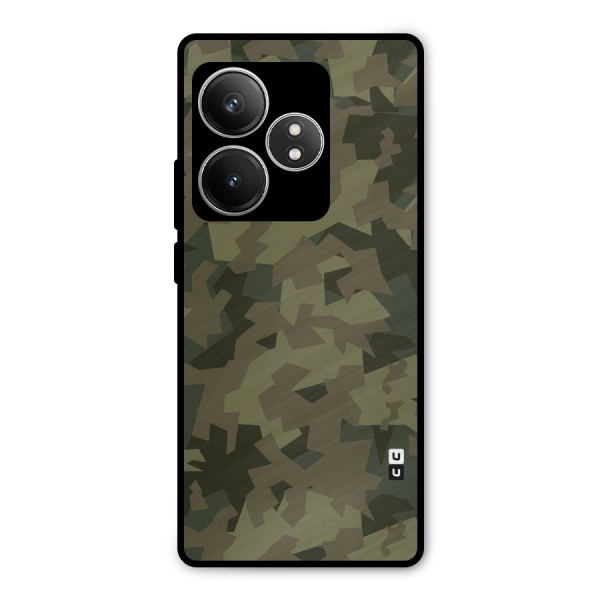 Army Abstract Metal Back Case for Realme GT 6T