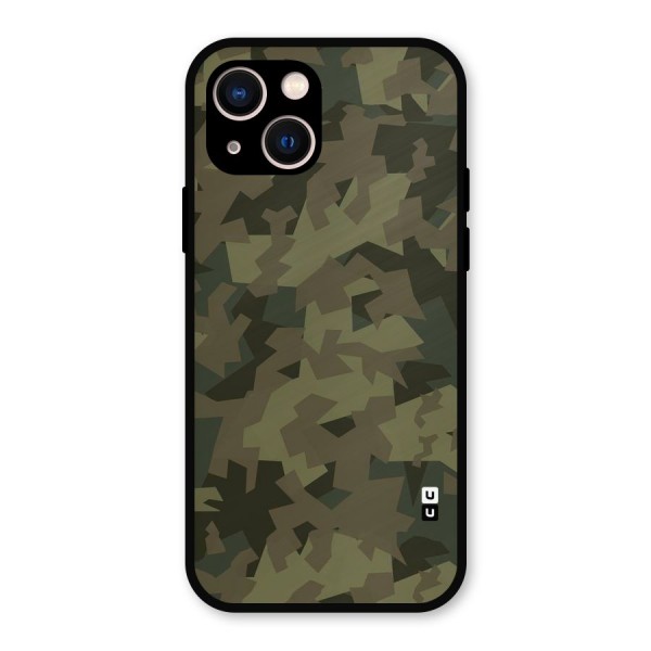 Army Abstract Metal Back Case for iPhone 13