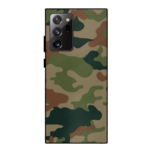 Army Camouflage Metal Back Case for Galaxy Note 20 Ultra 5G