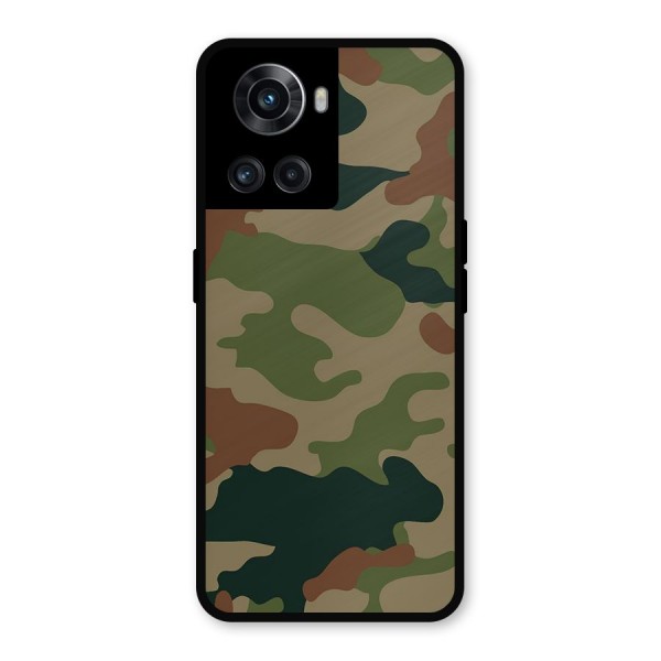 Army Camouflage Metal Back Case for OnePlus 10R