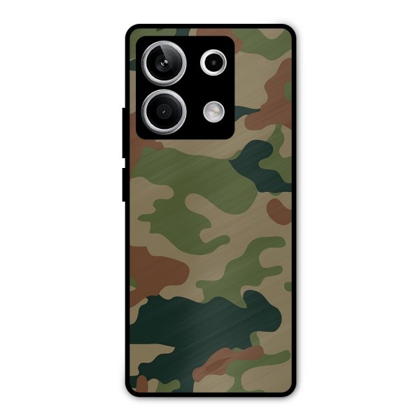 Army Camouflage Metal Back Case for Redmi Note 13 5G