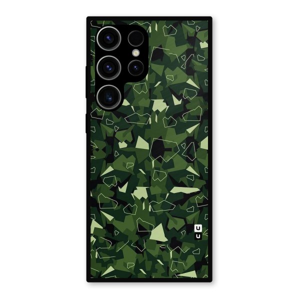 Army Shape Design Metal Back Case for Galaxy S23 Ultra