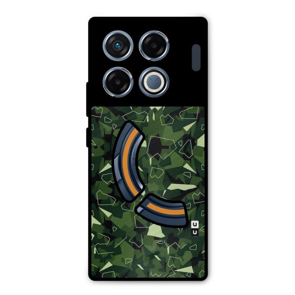 Army Shape Design Metal Back Case for Infinix GT 20 Pro