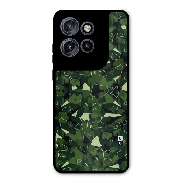 Army Shape Design Metal Back Case for Motorola Edge 50 Neo