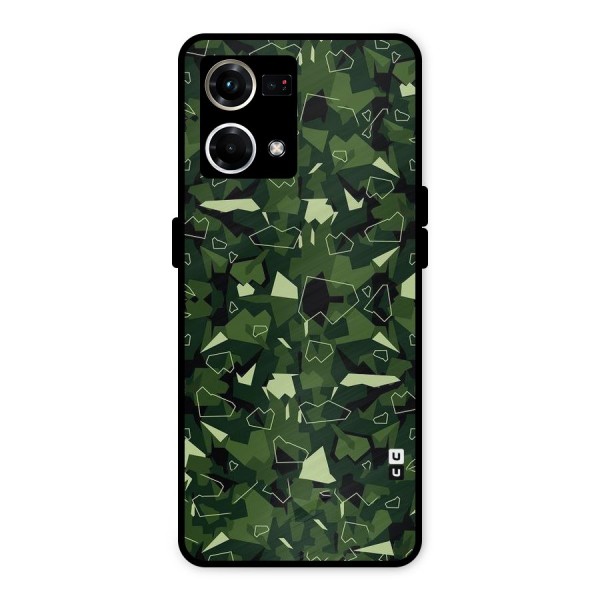 Army Shape Design Metal Back Case for Oppo F21 Pro 4G