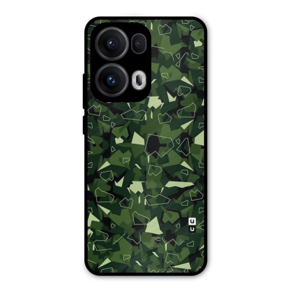 Army Shape Design Metal Back Case for Oppo Reno13 Pro