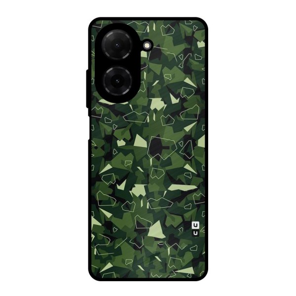 Army Shape Design Metal Back Case for Poco C71