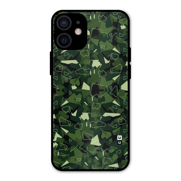 Army Shape Design Metal Back Case for iPhone 12 Mini