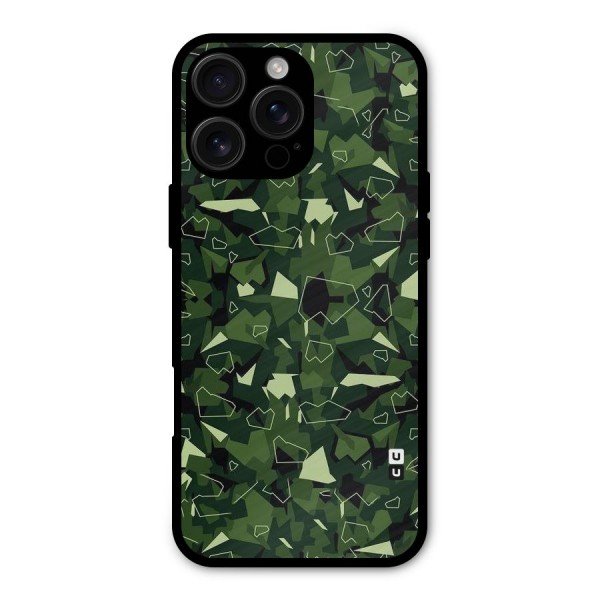Army Shape Design Metal Back Case for iPhone 16 Pro Max