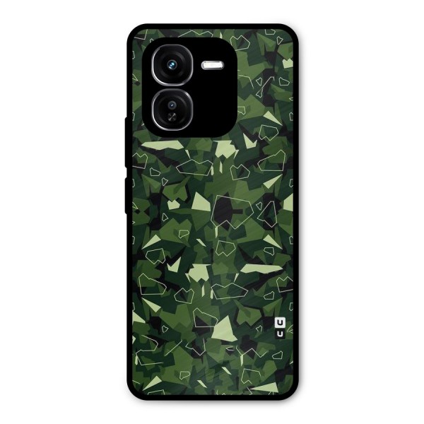 Army Shape Design Metal Back Case for iQOO Z9x
