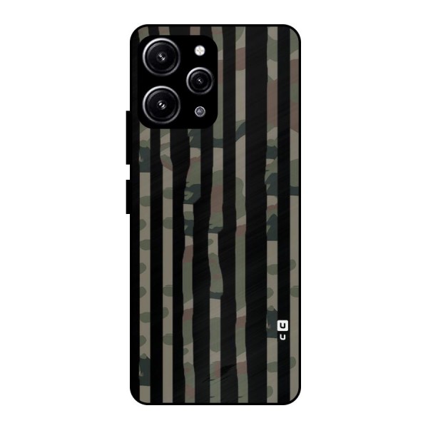 Army Stripes Glass Back Case for Redmi 12 4G
