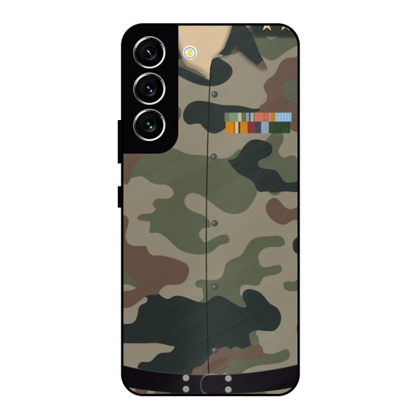 Army Uniform Metal Back Case for Galaxy S22 5G