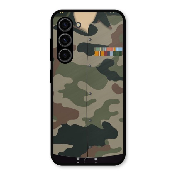 Army Uniform Metal Back Case for Galaxy S23