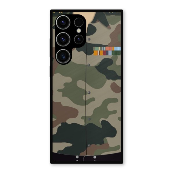 Army Uniform Metal Back Case for Galaxy S23 Ultra