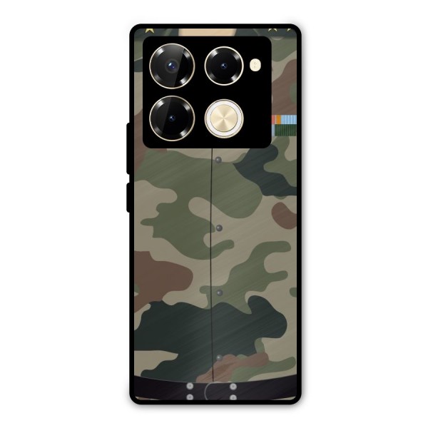 Army Uniform Metal Back Case for Infinix Note 40 Pro Plus