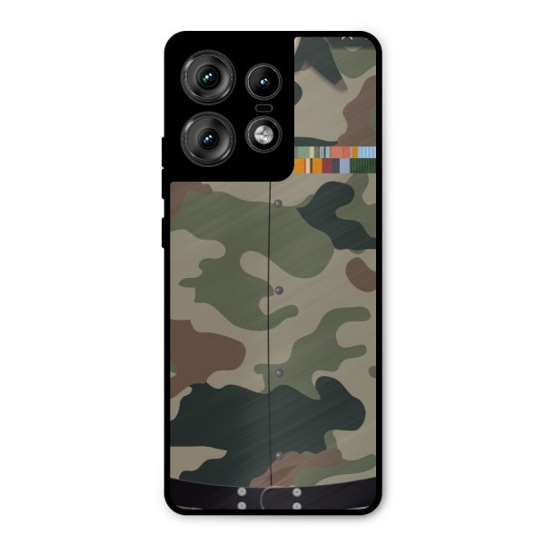 Army Uniform Metal Back Case for Motorola Edge 50 Pro