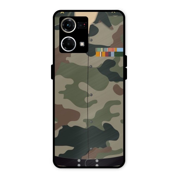 Army Uniform Metal Back Case for Oppo F21 Pro 4G