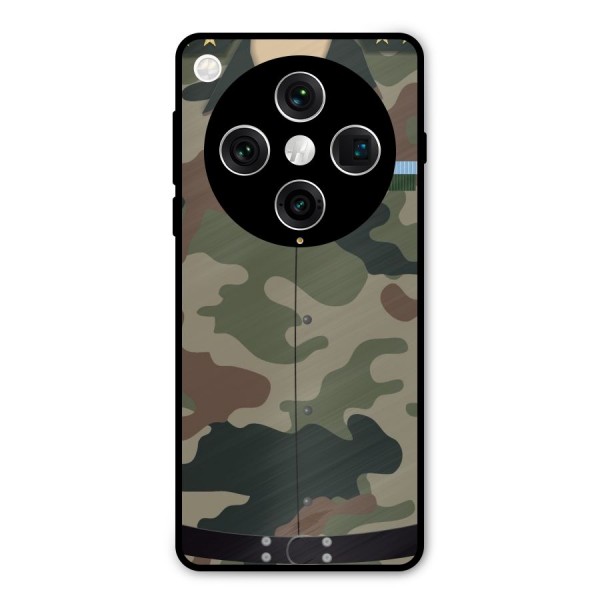 Army Uniform Metal Back Case for Oppo Find X8 Pro