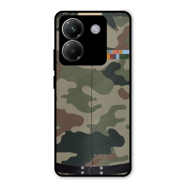 Army Uniform Metal Back Case for Poco M7 Pro 5G