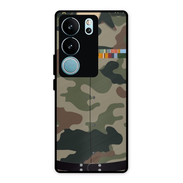 Army Uniform Metal Back Case for Vivo V29