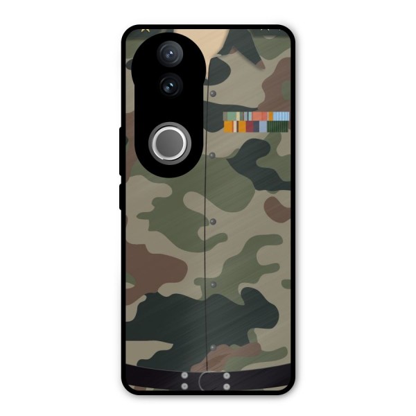 Army Uniform Metal Back Case for Vivo V50e
