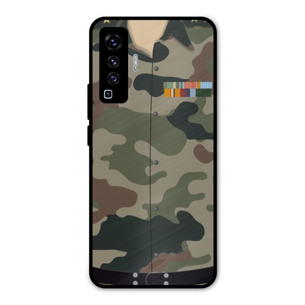 Army Uniform Metal Back Case for Vivo X50