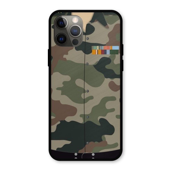 Army Uniform Metal Back Case for iPhone 12 Pro