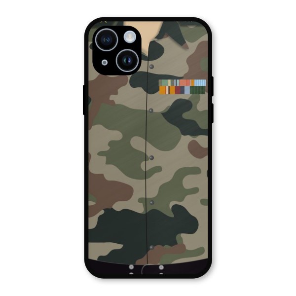 Army Uniform Metal Back Case for iPhone 14