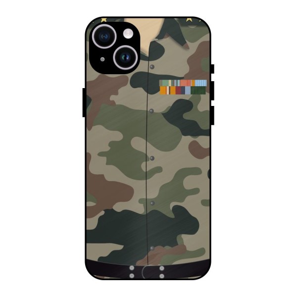 Army Uniform Metal Back Case for iPhone 14 Plus