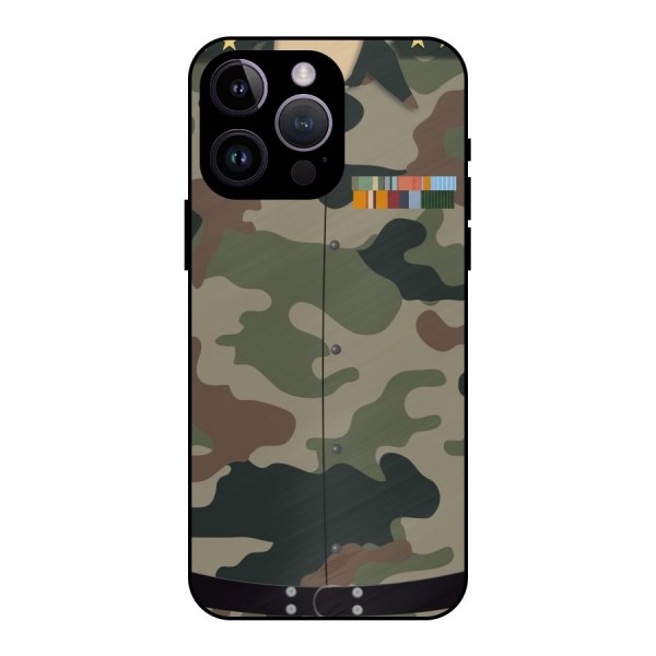 Army Uniform Metal Back Case for iPhone 14 Pro Max