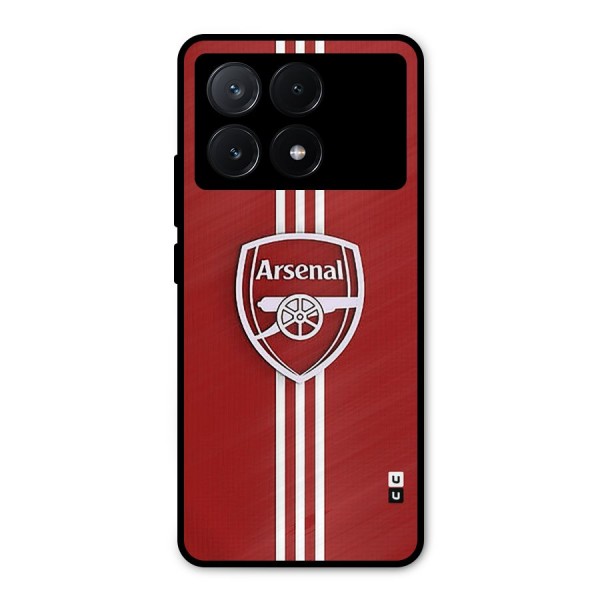 Arsenal Club Metal Back Case for Poco X6 Pro