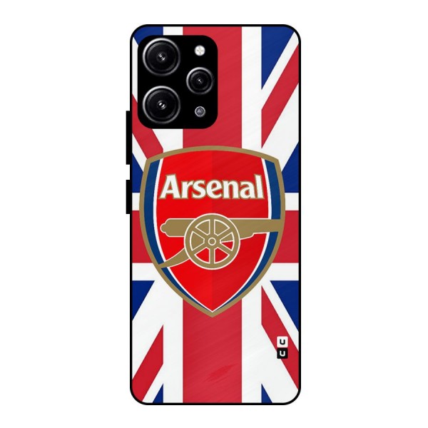 Arsenal Flag Glass Back Case for Redmi 12 4G