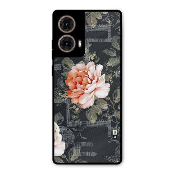 Art And Floral Metal Back Case for Moto G85
