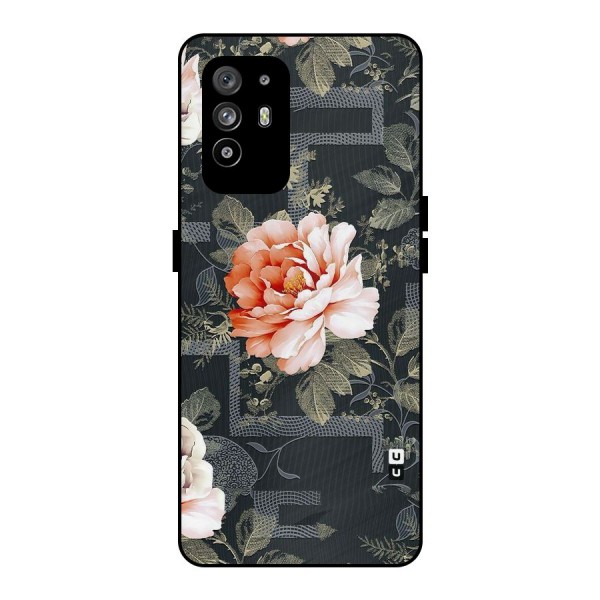 Art And Floral Metal Back Case for Oppo F19 Pro Plus 5G