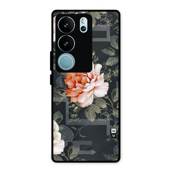 Art And Floral Metal Back Case for Vivo V29 Pro