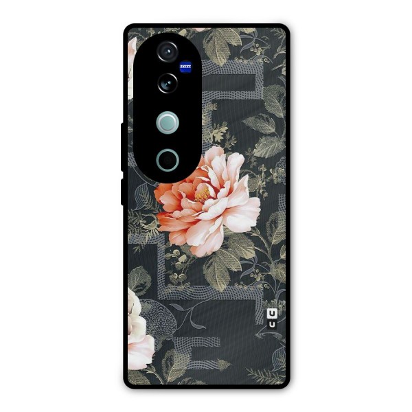 Art And Floral Metal Back Case for Vivo V40 Pro