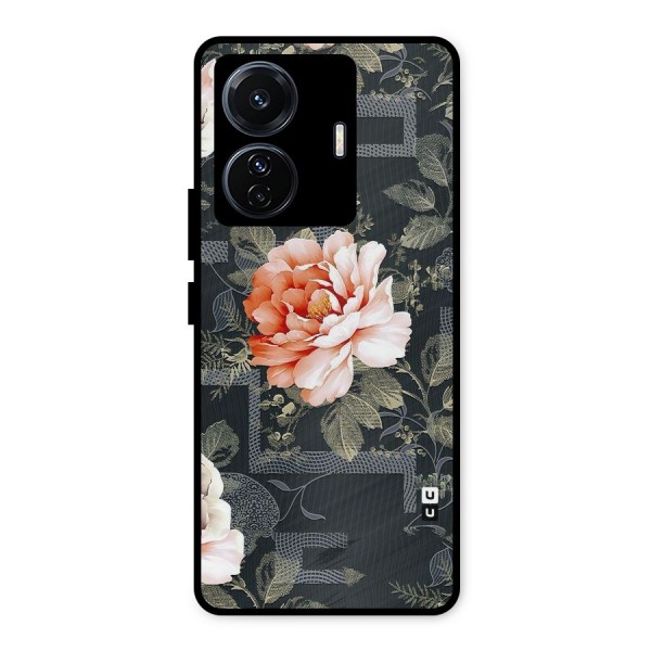 Art And Floral Metal Back Case for iQOO Z6