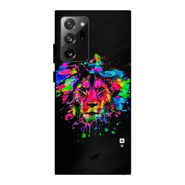 Artistic Lion Art Splash Metal Back Case for Galaxy Note 20 Ultra 5G