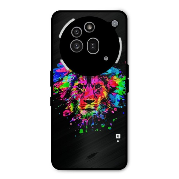 Artistic Lion Art Splash Metal Back Case for Nothing Phone 3a Pro
