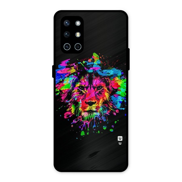 Artistic Lion Art Splash Metal Back Case for OnePlus 9R
