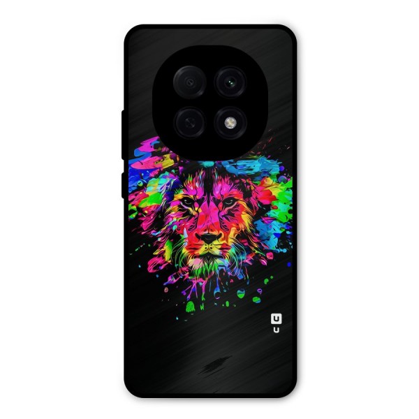 Artistic Lion Art Splash Metal Back Case for Oppo F29 Pro