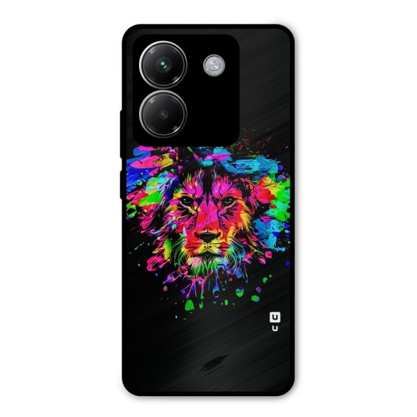 Artistic Lion Art Splash Metal Back Case for Poco M7 Pro 5G