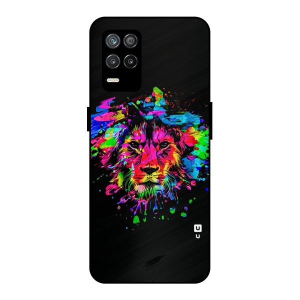 Artistic Lion Art Splash Metal Back Case for Realme 9 5G